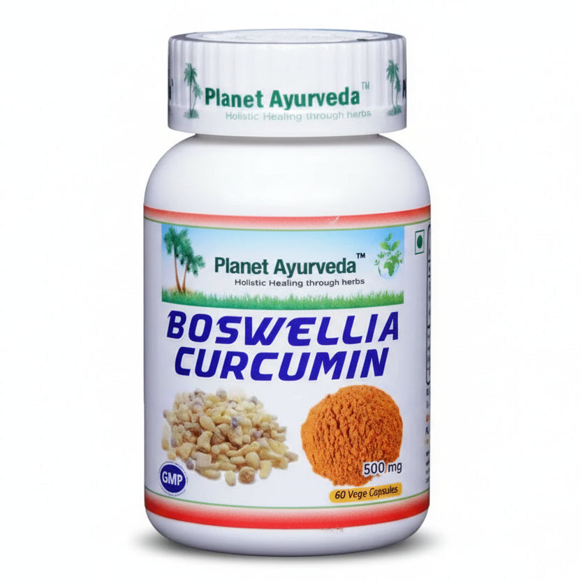 Boswellia Curcumin Organic kapsulas 60 gab. - efektīvs pretiekaisuma augu maisījums